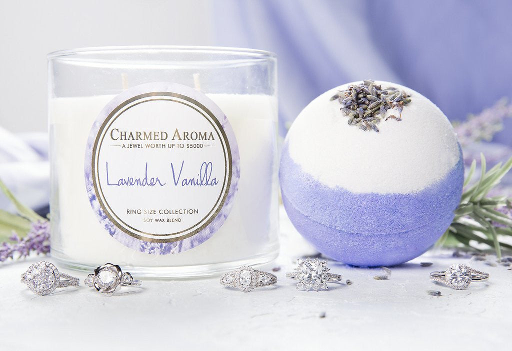 LAVENDER VANILLA – CANDLE & BATH BOMB SET