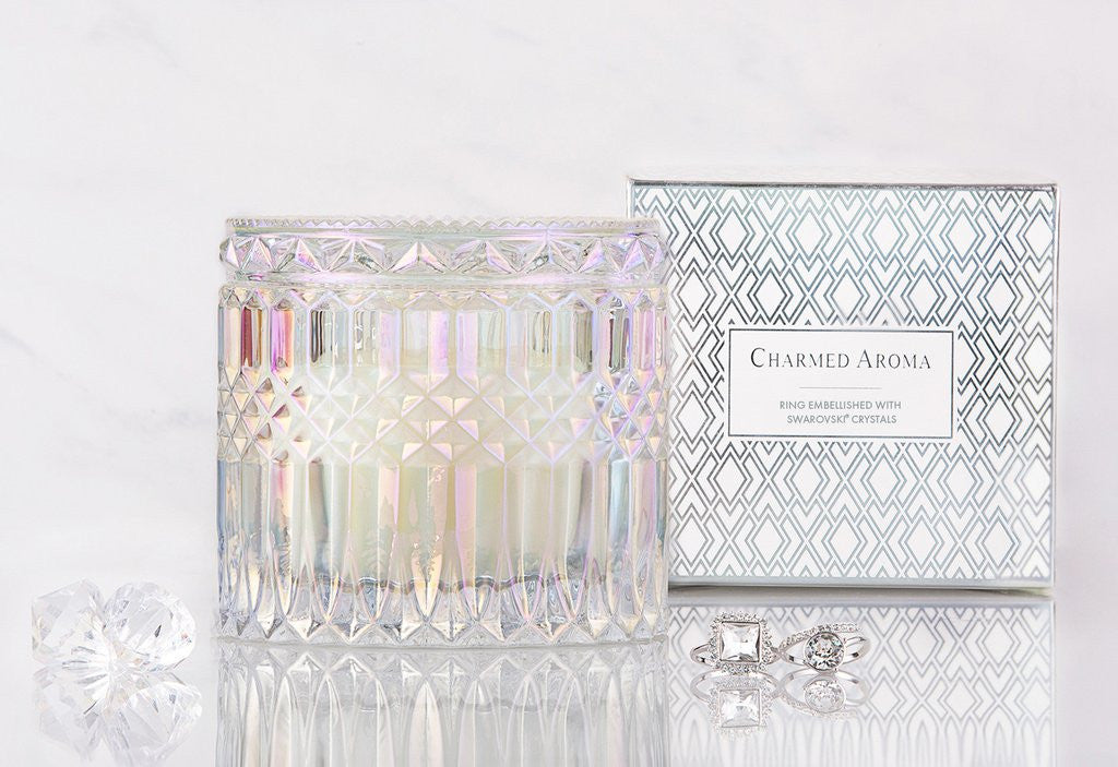 CRYSTAL COLLECTION - VANILLA MACARON CANDLE